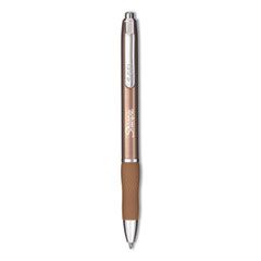 S-Gel Premium Metal Barrel Gel Pen, Retractable, Medium 0.7 mm, Black Ink, Champagne Barrel, Dozen