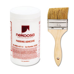 Nekoosa Fan-Out Padding Adhesive, 32 oz, Dries Clear
