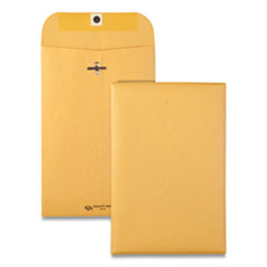Quality Park™ Clasp Envelope, #55, Square Flap, Clasp/Gummed Closure, 6 x 9, Brown Kraft, 500/Carton