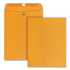 Quality Park™ Clasp Envelope, 28 lb Bond Weight Paper, #97, Square Flap, Clasp/Gummed Closure, 10 x 13, Brown Kraft, 100/Box