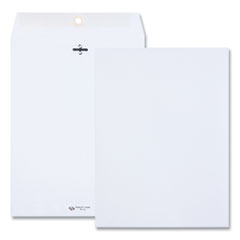 Quality Park™ Clasp Envelope, #90, Square Flap, Clasp/Gummed Closure, 9 x 12, White, 100/Box