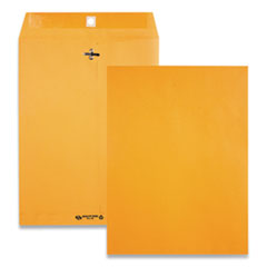 Quality Park™ Clasp Envelope, #90, Square Flap, Clasp/Gummed Closure, 9 x 12, Brown Kraft, 100/Box