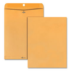 Quality Park™ Clasp Envelope, 32 lb Bond Weight Kraft, #15 1/2, Square Flap, Clasp/Gummed Closure, 12 x 15.5, Brown Kraft, 100/Box