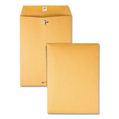 Quality Park™ Clasp Envelope, #75, Square Flap, Clasp/Gummed Closure, 7.5 x 10.5, Brown Kraft, 100/Box