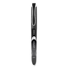 Zebra® Liquid Ink Roller Ball Pen, Stick, Extra-Fine 0.5 mm, Black Ink, Black/Silver Barrel, 12/Pack
