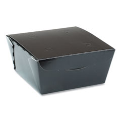 Pactiv Evergreen EarthChoice OneBox Paper Box, 37 oz, 4.5 x 4.5 x 2.5, Black, 312/Carton