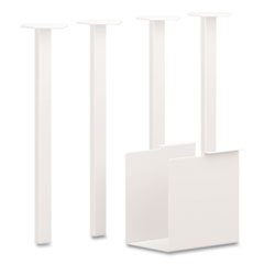 HON® Coze Writing Desk Post Legs with U-Storage Compartment, 5.75" x 28", Designer White, 4 Legs/Set