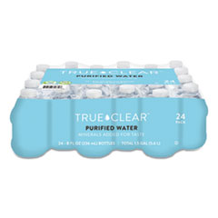 True Clear® Purified Bottled Water, 8 oz Bottle, 24 Bottles/Carton, 168 Cartons/Pallet