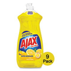 Ajax® Dish Detergent, Lemon Scent, 28 oz Bottle, 9/Carton