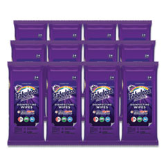 Fabuloso® Multi Purpose Wipes, 1-Ply, 7 x 7, Lavender, White, 24/Pack, 12 Packs/Carton