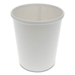 Pactiv Evergreen Paper Round Food Container, 32 oz, 5.13" Diameter x 4.5"h, White, 500/Carton