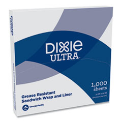 Dixie® All-Purpose Food Wrap, Dry Wax Paper, 12 x 12, White, 1,000/Carton