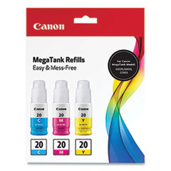 Canon® 3394C003 (GI-20) Ink, Cyan/Magenta/Yellow