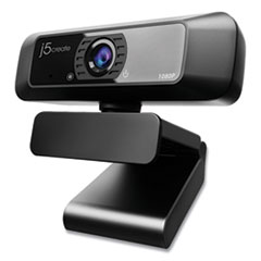 j5create® JVCU100 HD Webcam, 1920 pixels x 1080 pixels, 2 Mpixels, Black