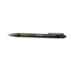 7520014220315, SKILCRAFT Clean Click Ballpoint Pen, Retractable, Fine 0.7 mm, Black Ink, Black Barrel, Dozen