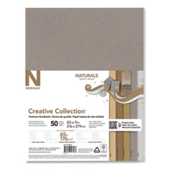 Neenah Paper Creative Collection Premium Cardstock, 65 lb Cover Weight, 8.5 x 11, Assorted Naturals, 50/Pack
