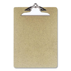 Officemate Recycled Hardboard Clipboard, 1" Clip Capacity, Holds 8.5 x 11 Sheets, Brown, 3/Pack