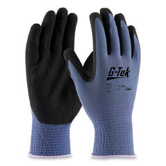 G-Tek® GP Nitrile-Coated Nylon Gloves, Large, Blue/Black, 12 Pairs
