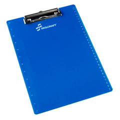 7520014393391, SKILCRAFT Recycled Plastic Clipboard, 4" Clip Capacity, Holds 8.5 x 11 Sheets, Blue