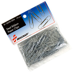 7510014676738, SKILCRAFT Paper Clips, #1, Smooth, Silver, 100/Pack