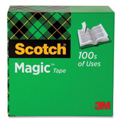 Scotch® Magic Tape Refill, 1" Core, 0.75" x 25 yds, Clear, 20/Pack