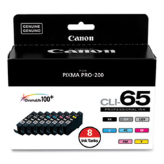 Canon® 4215C007 (CLI-65) Ink, Black/Cyan/Gray/Light Gray/Magenta/Photo Cyan/Photo Magenta/Yellow, 8/Pack
