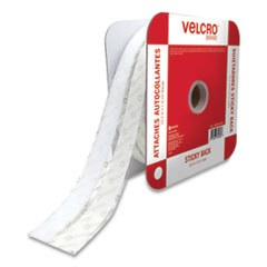 VELCRO® Brand Sticky-Back Fasteners, Removable Adhesive, 0.75" x 50 ft, White