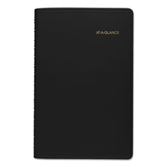 AT-A-GLANCE® Daily Appointment Book with 15-Minute Appointments, One Day/Page: Mon to Sun, 8 x 5, Black Cover, 12-Month (Jan to Dec): 2023