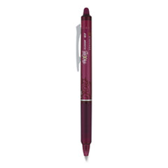 Pilot® FriXion Clicker Erasable Gel Pen, Retractable, Fine 0.7 mm, Burgundy Ink, Burgundy Barrel, Dozen