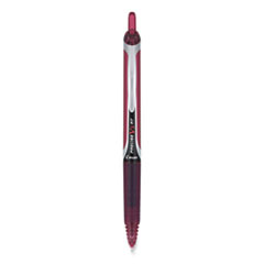 Pilot® Precise V5RT Roller Ball Pen, Retractable, Extra-Fine 0.5 mm, Burgundy Ink, Burgundy/Silver Barrel, Dozen