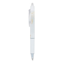 Pilot® FriXion Clicker Design Erasable Gel Pen, Retractable, Extra-Fine 0.5 mm, Black Ink, White Barrel, Dozen