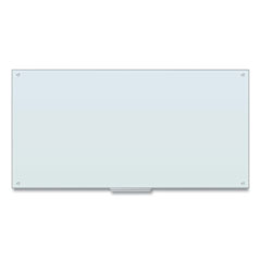 U Brands Glass Dry Erase Board, 70 x 35, White Surface