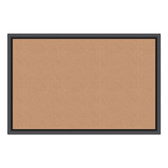 U Brands Cork Bulletin Board, 35 x 23, Tan Surface, Black Frame