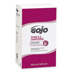 GOJO® E2 Sanitizing Lotion Soap with PCMX, For Pro TDX Dispenser, Fragrance-Free, 2,000 mL Refill Bag-in-Box, 4/Carton