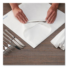 Hoffmaster 40 x 100' Linen-Like White Roll Table Cover