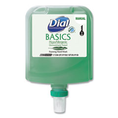 Dial® Professional Basics Hypoallergenic Foaming Hand Wash Refill for Dial 1700 V Dispenser, Honeysuckle, 1.7 L, 3/Carton