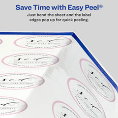 avery round print to the edge labels with surefeed and easypeel 1 67 dia glossy clear 500 pk j p supply inc