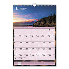 AT-A-GLANCE® Scenic Monthly Wall Calendar, Scenic Landscape Photography, 12 x 17, White/Multicolor Sheets, 12-Month (Jan to Dec): 2022