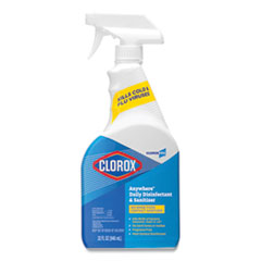 Clorox® Anywhere Hard Surface Sanitizing Spray, 32 oz Spray Bottle, 12/Carton