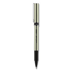 uni-ball® Deluxe Roller Ball Pen, Stick, Fine 0.7 mm, Black Ink, Champagne Barrel, Dozen