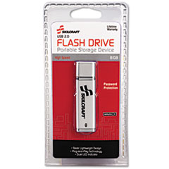 7045015584985, SKILCRAFT Ultra-Slim Flash Drive, 8 GB, Silver NSN5584985
