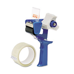 7520015664139, SKILCRAFT Retractable Blade Tape Dispenser with One Roll of Tape, 3" Core, For Rolls Up to 2" x 30 yds, Blue