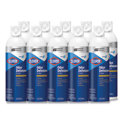 Clorox® Commercial Solutions Odor Defense, Clean Air, 14 oz Aerosol Spray, 12/Carton