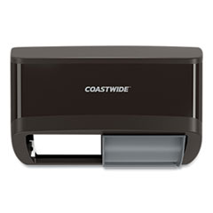 Coastwide Professional™ J-Series Duo Bath Tissue Dispenser, 11.49 x 6.9 x 7.55, Black