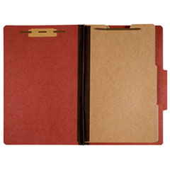 7530009908884, SKILCRAFT Classification Folder, 2" Expansion, 2 Dividers, 6 Fasteners, Letter Size, Earth Red Exterior