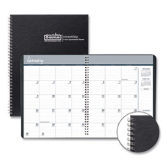 House of Doolittle™ Monthly Hard Cover Planner, 11 x 8.5, Black Cover, 24-Month (Jan to Dec): 2024 to 2025