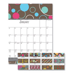 House of Doolittle™ Recycled Bubbleluxe Wall Calendar, Bubbleluxe Artwork, 12 x 16.5, White/Multicolor Sheets, 12-Month (Jan to Dec): 2022