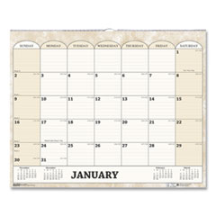 House of Doolittle™ Recycled Monthly Horizontal Wall Calendar, Marble Stone Artwork, 14.88 x 12, White/Sand Sheets, 12-Month (Jan to Dec): 2023