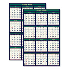 Recycled Four Seasons Reversible Business Academic Calendar 24 X 37 2021 2022 Reliable Paper