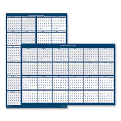 House of Doolittle™ Reversible/Erasable 2 Year Wall Calendar, 24 x 37, Light Blue/Blue/White Sheets, 24-Month (Jan to Dec): 2023 to 2024